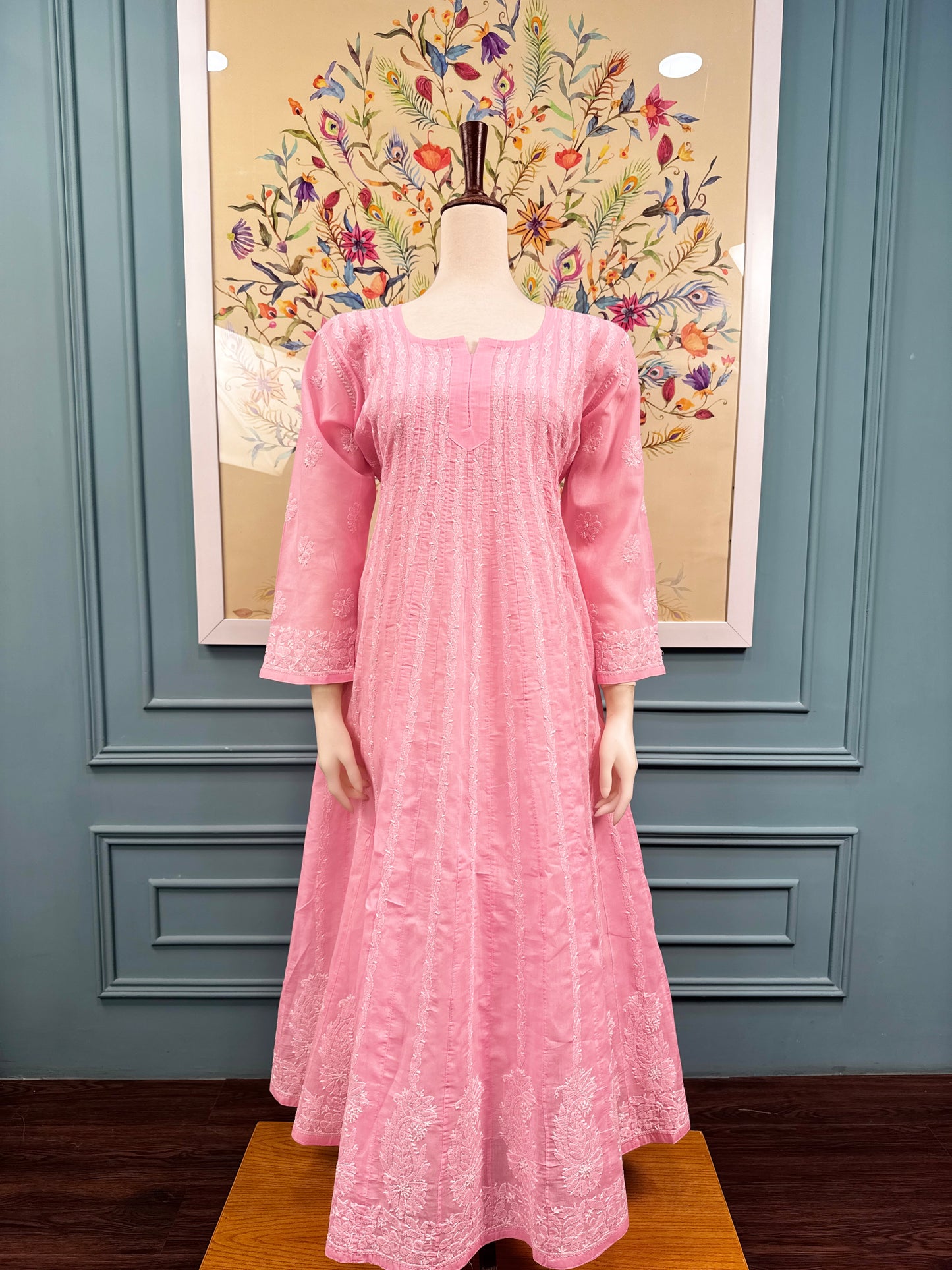 Cotton Chikankari Anarkalis