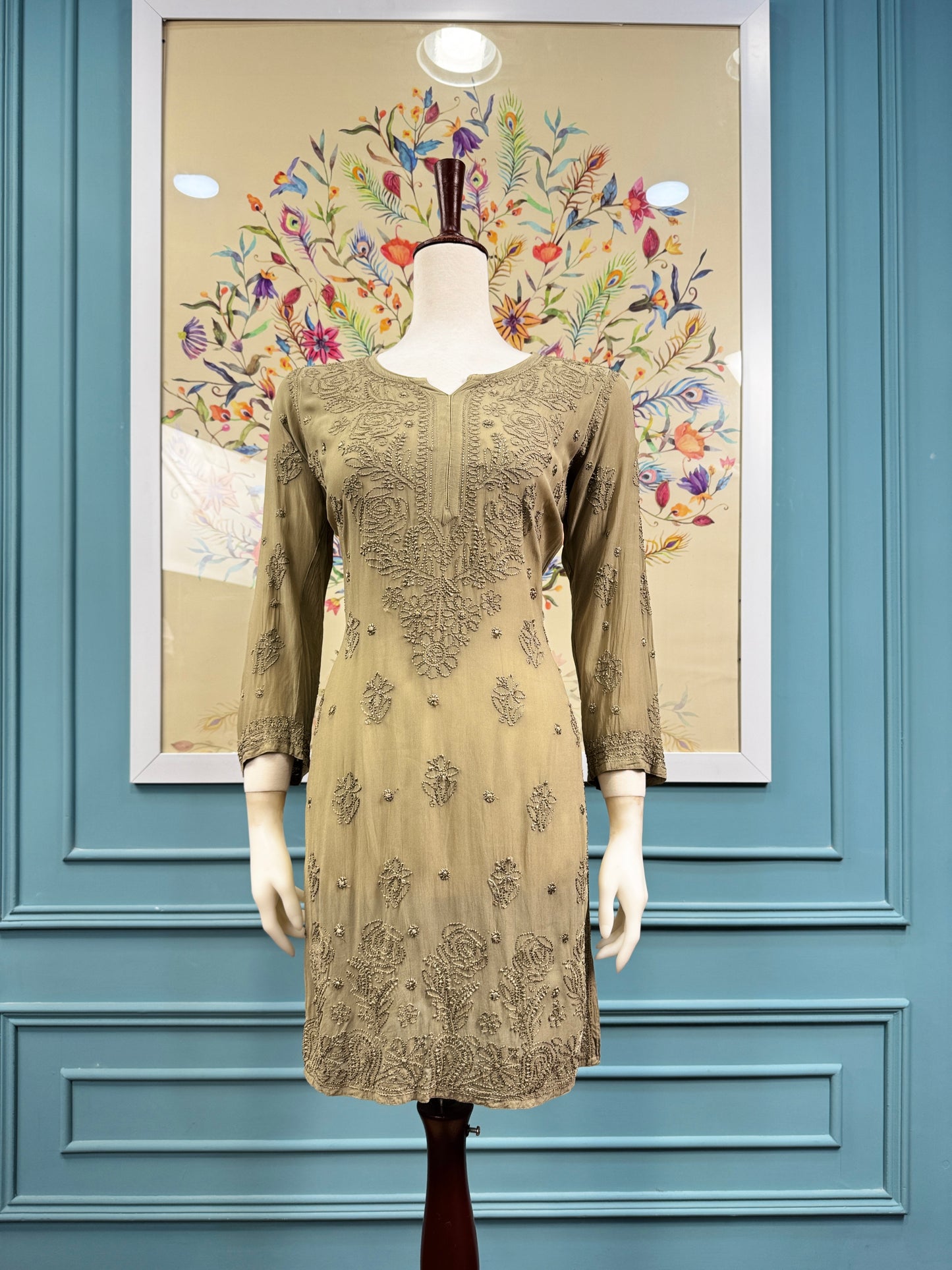 Chiffon Chikankari Kurta