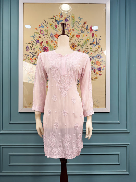 Chiffon Chikankari Kurta