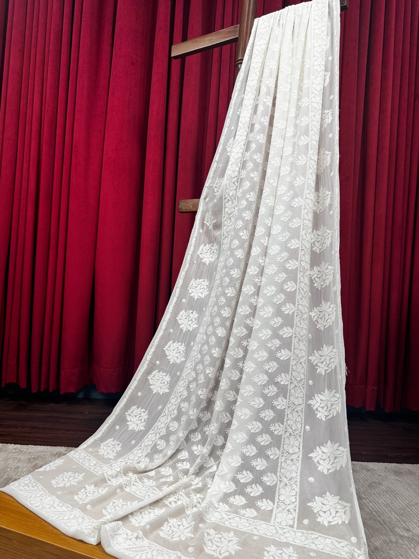Chiffon Resham Chikankari Jaal Dupatta