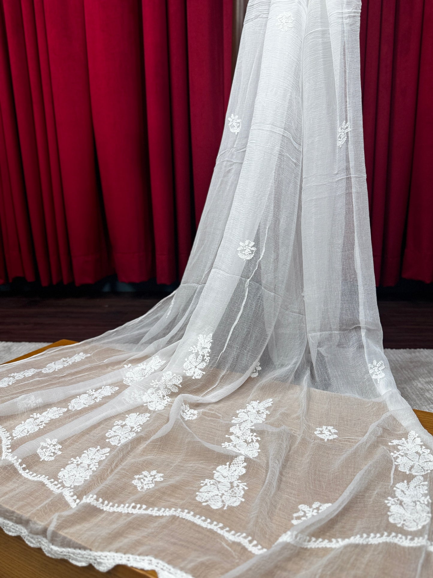 Chiffon Chikankari Dupatta