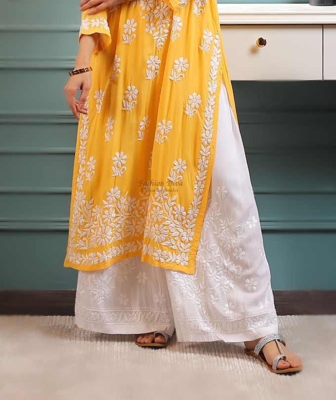 Soft Lawn Chikankari Plazo