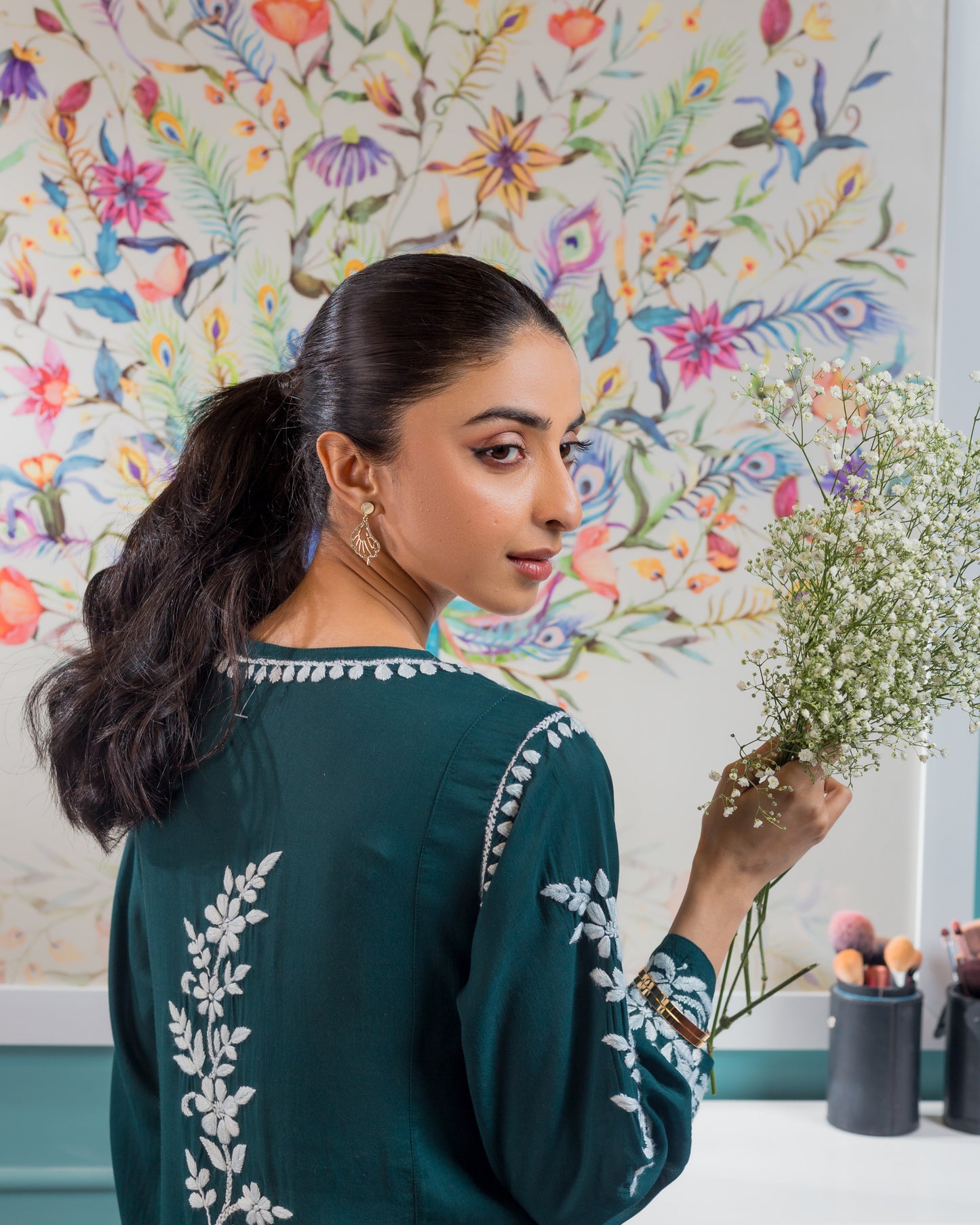 Soft Lawn Chikankari A-line Kurta
