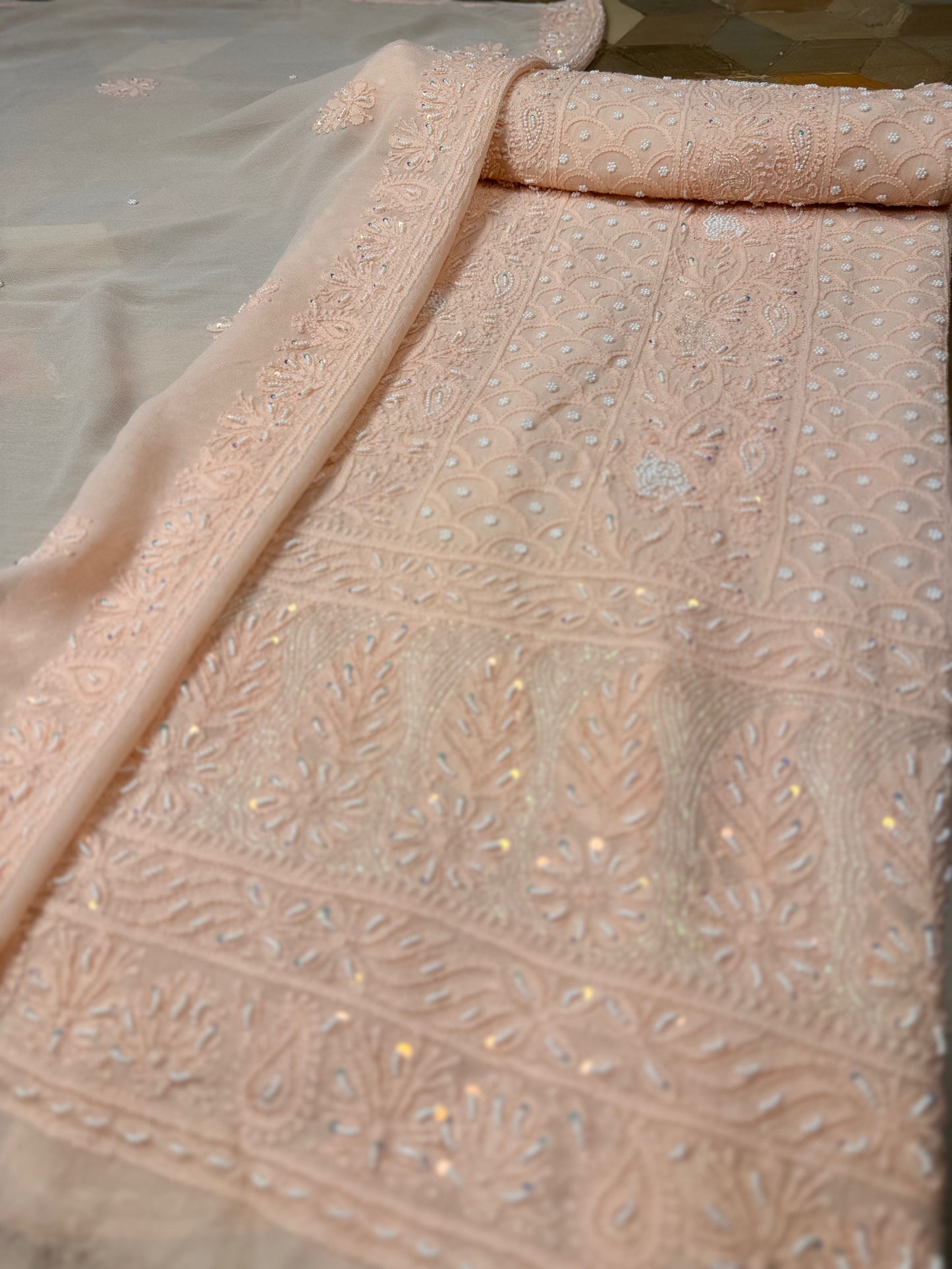 Diva's Pearl Bouquet (Shirt & Dupatta)