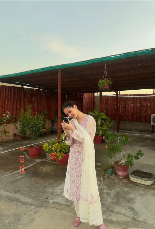 Sundury Silk Unstitched Shirt & Dupatta - Grape