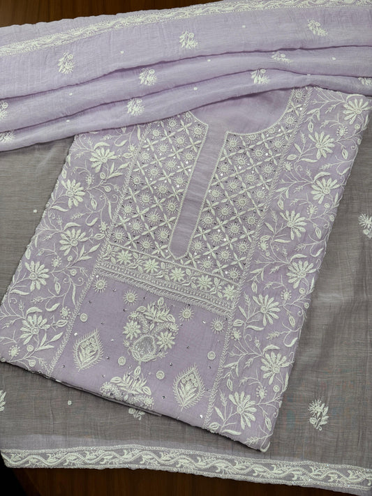 Sundury Silk Front Jaal Shirt & Dupatta