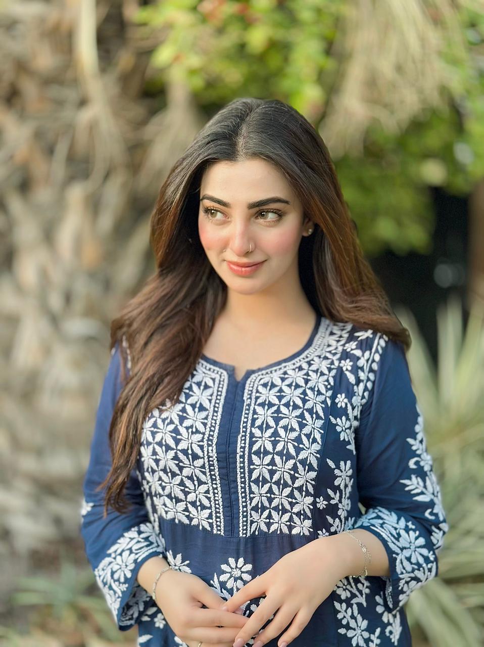 Soft Lawn Chikankari A-line Kurta