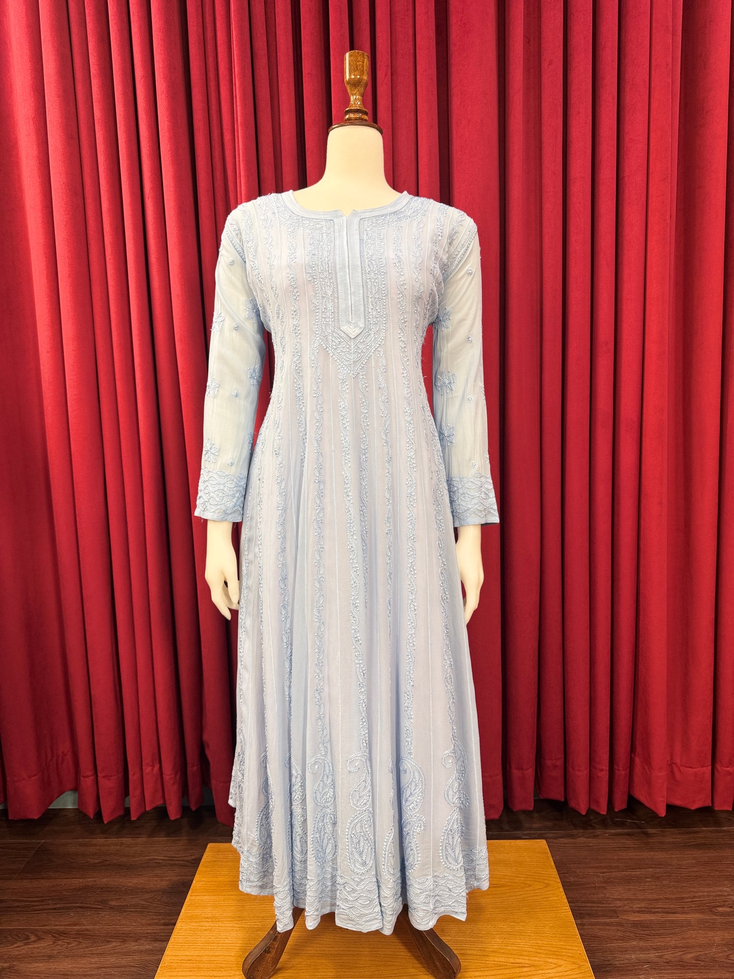 Chiffon Resham Chikankari Anarkali (Formal)