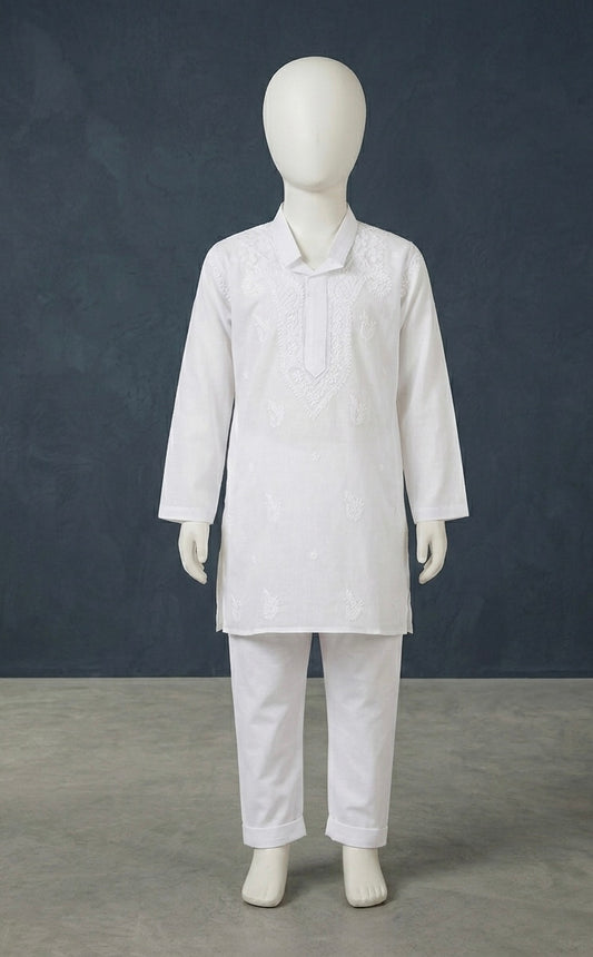 Boys Chikankari Kurta Pyjama