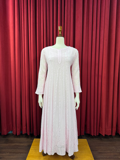 Chiffon Resham Chikankari Anarkali (Formal)