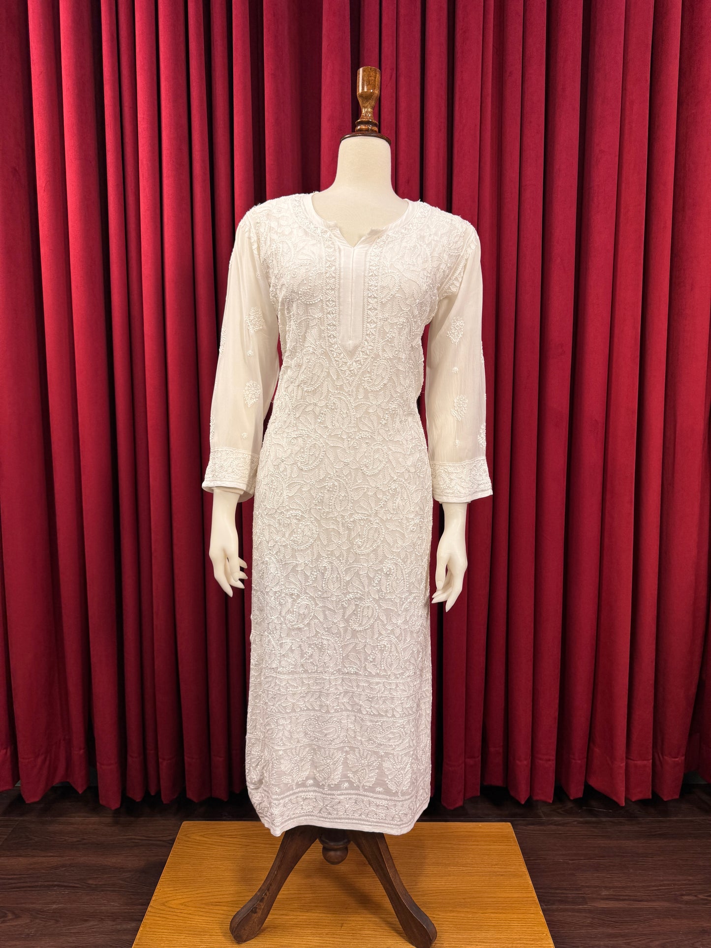 Chiffon Resham Chikankari Kurta