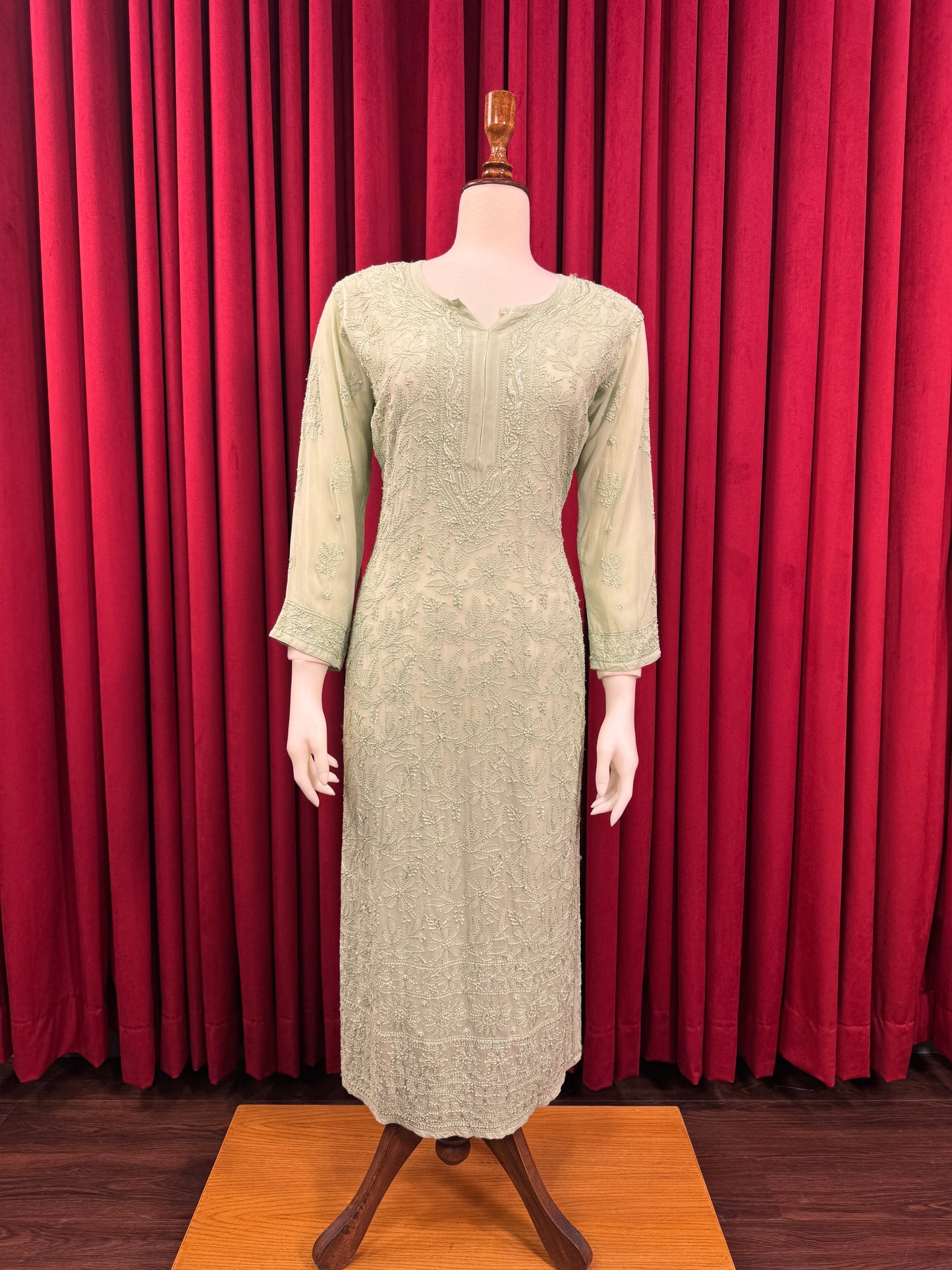 Chiffon Resham Chikankari Kurta