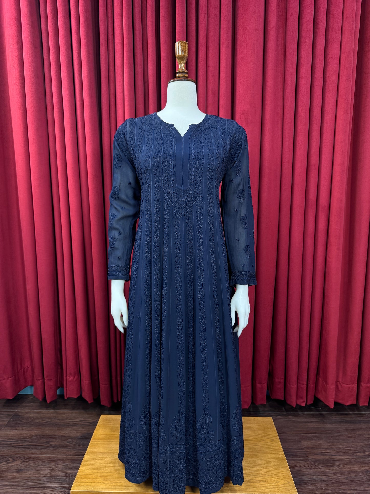 Chiffon Resham Chikankari Anarkali (Formal)