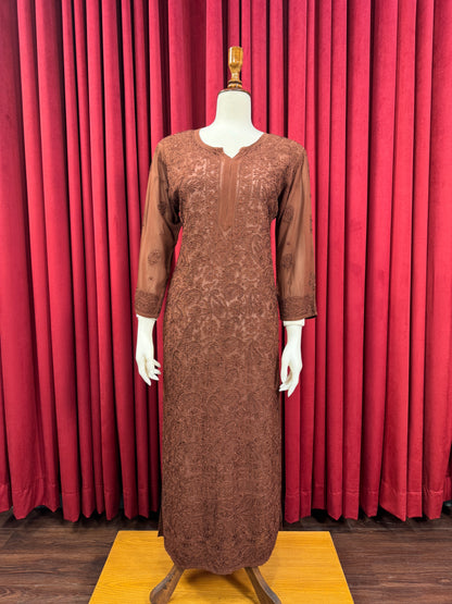 Chiffon Resham Chikankari Kurta