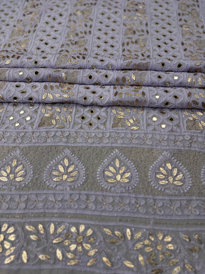 Chiffon Chikankari with Gotta Patti Shirt & Dupatta