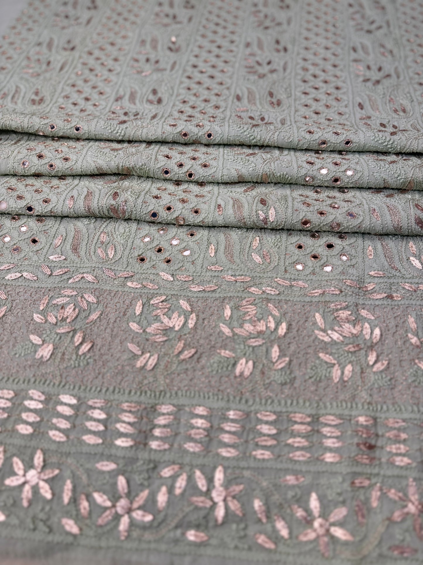 Chiffon Chikankari with Gotta Patti Shirt & Dupatta