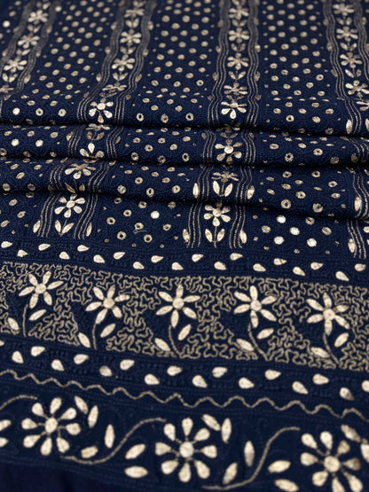 Chiffon Chikankari with Gotta Patti Shirt & Dupatta