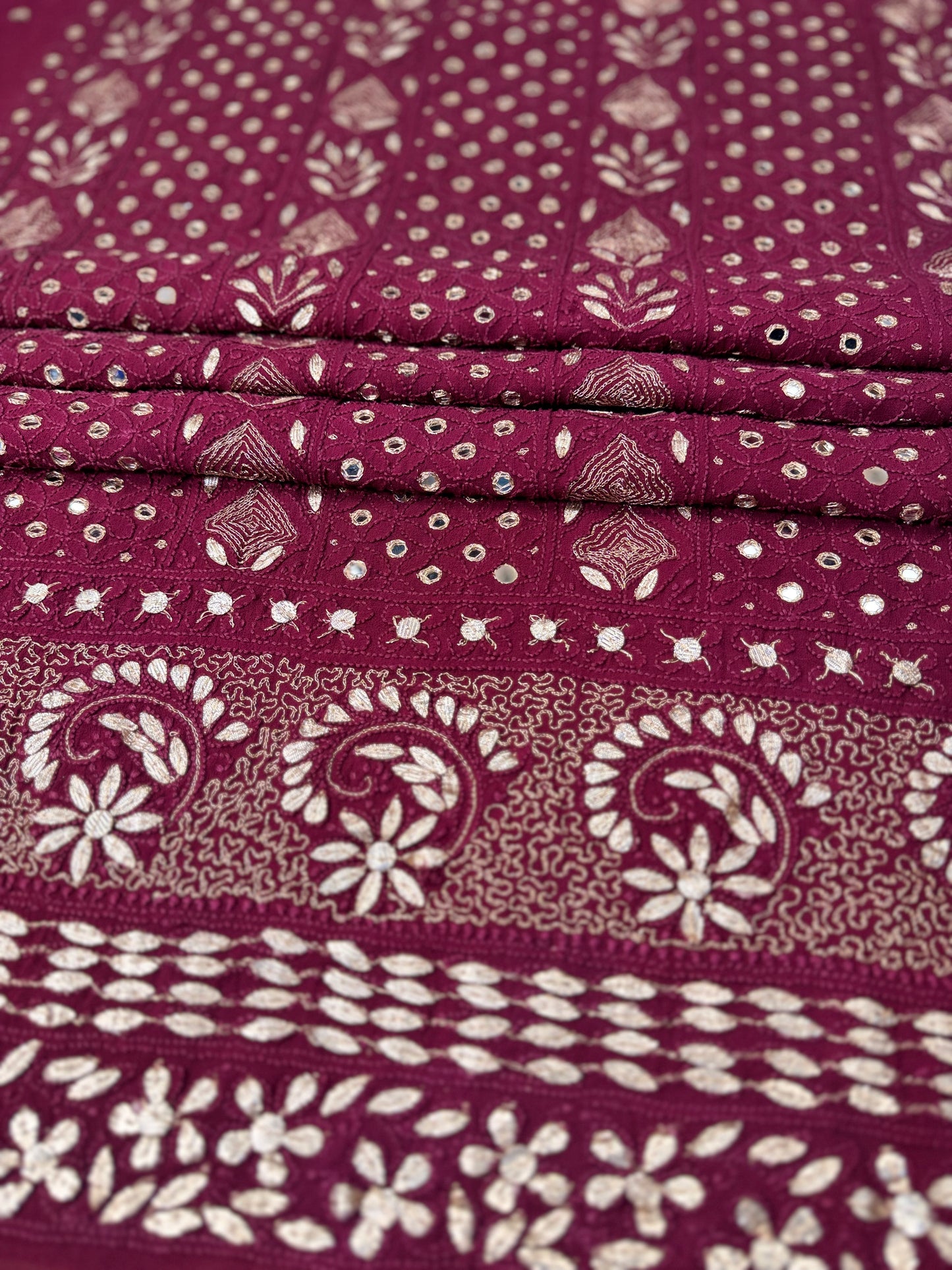 Chiffon Chikankari with Gotta Patti Shirt & Dupatta