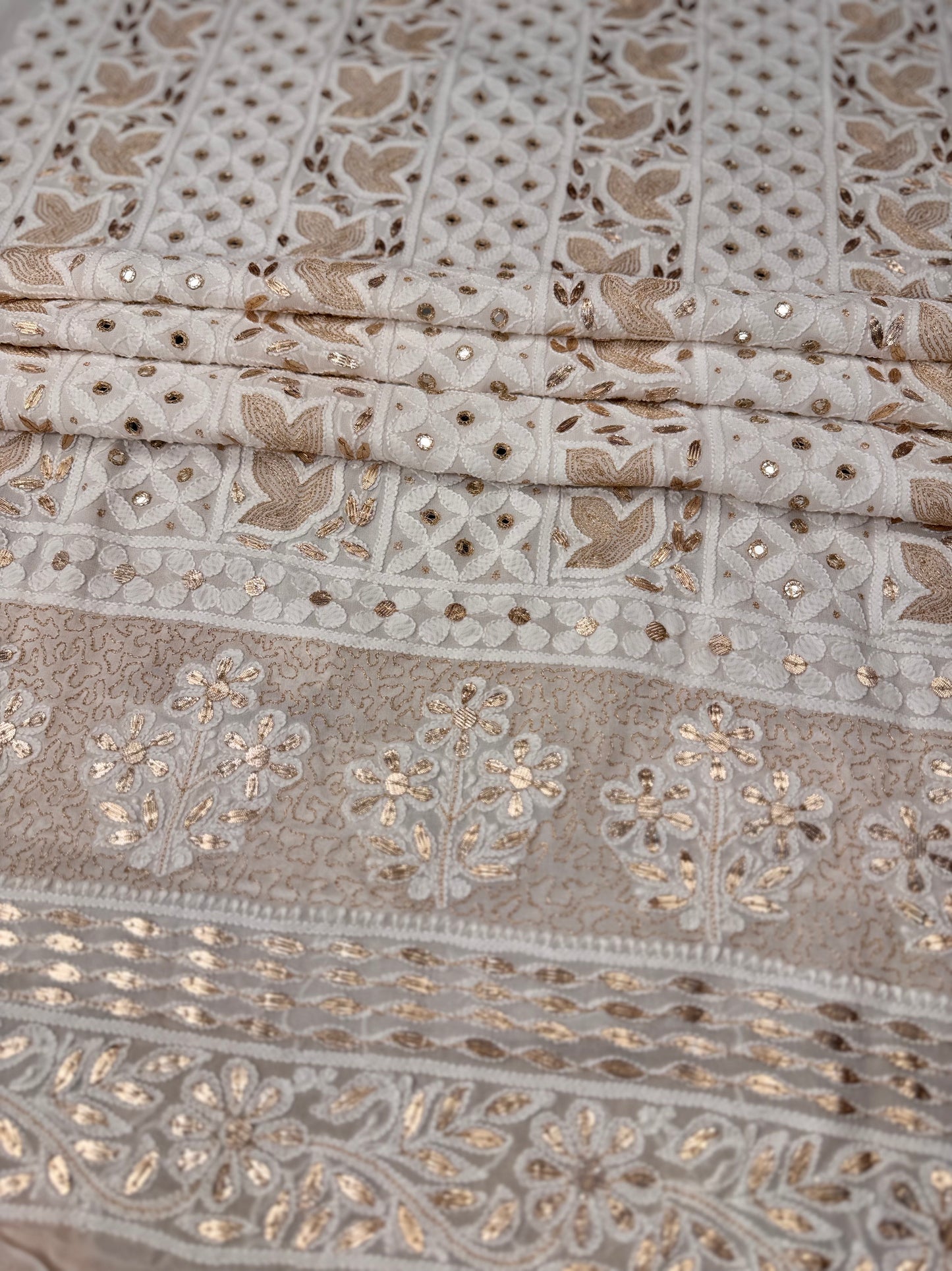 Chiffon Chikankari with Gotta Patti Shirt & Dupatta