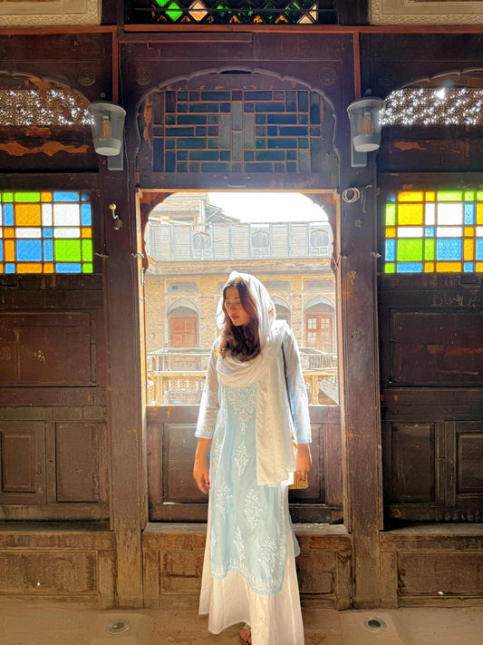 Sundury Silk Chikankari Kurta