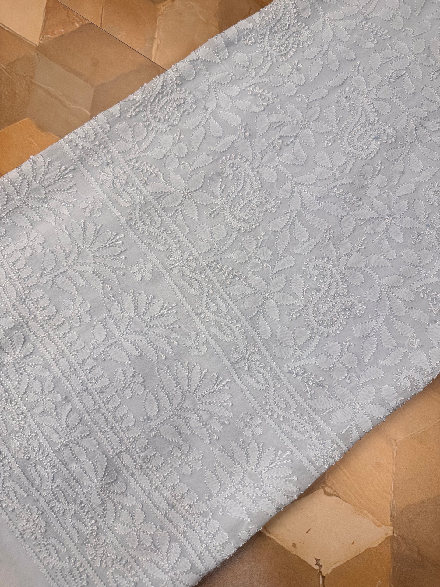 Chiffon Resham Chikankari Shirts