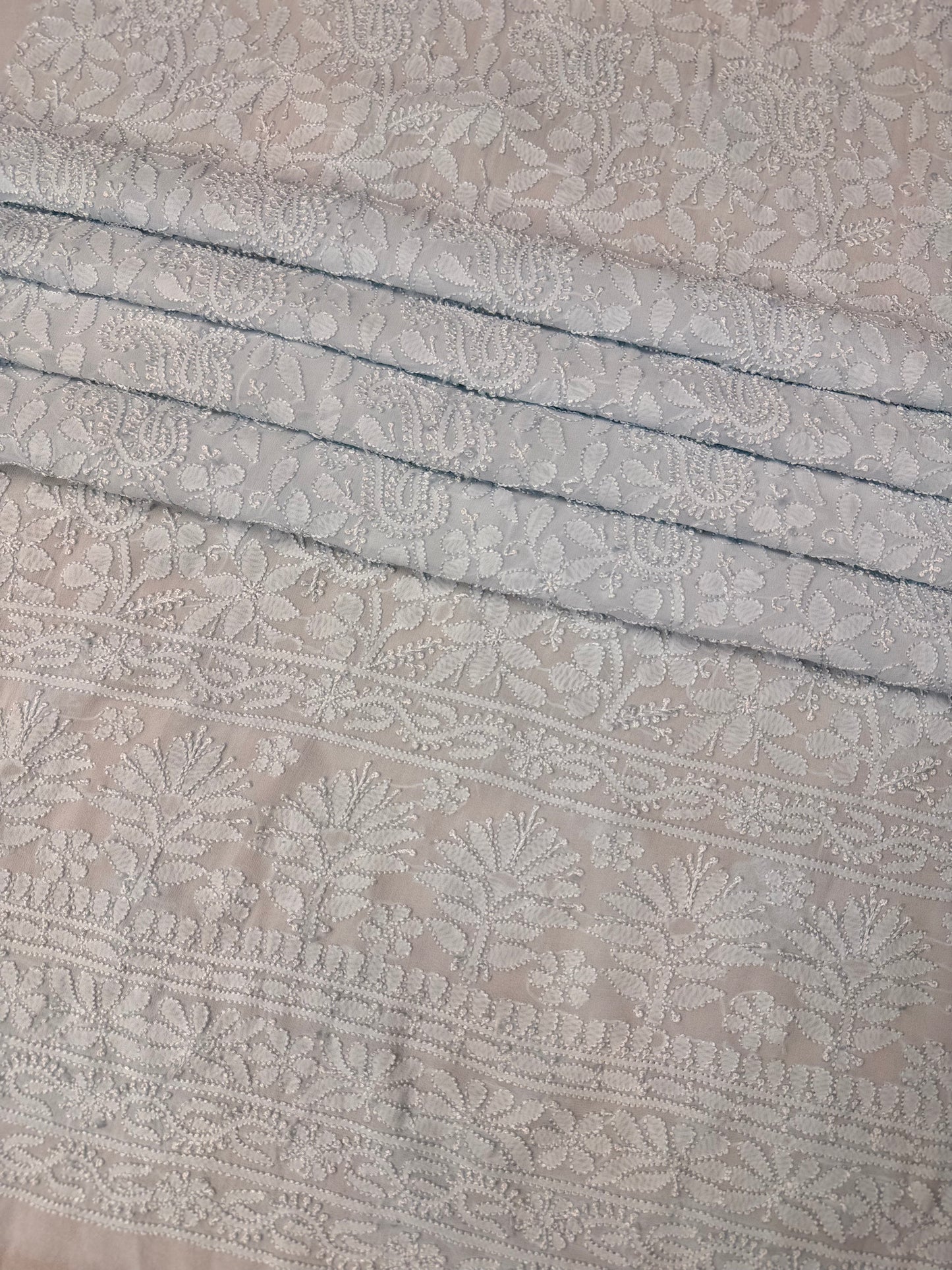 Chiffon Resham Chikankari Shirts