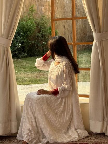Chiffon Resham Chikankari Anarkali (Formal)