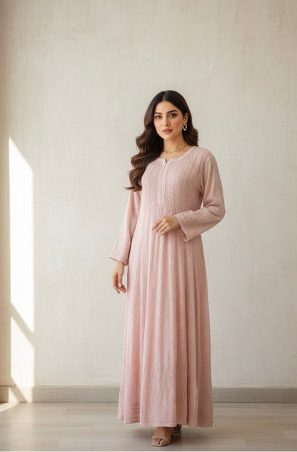 Chiffon Resham Chikankari Anarkali (Formal)