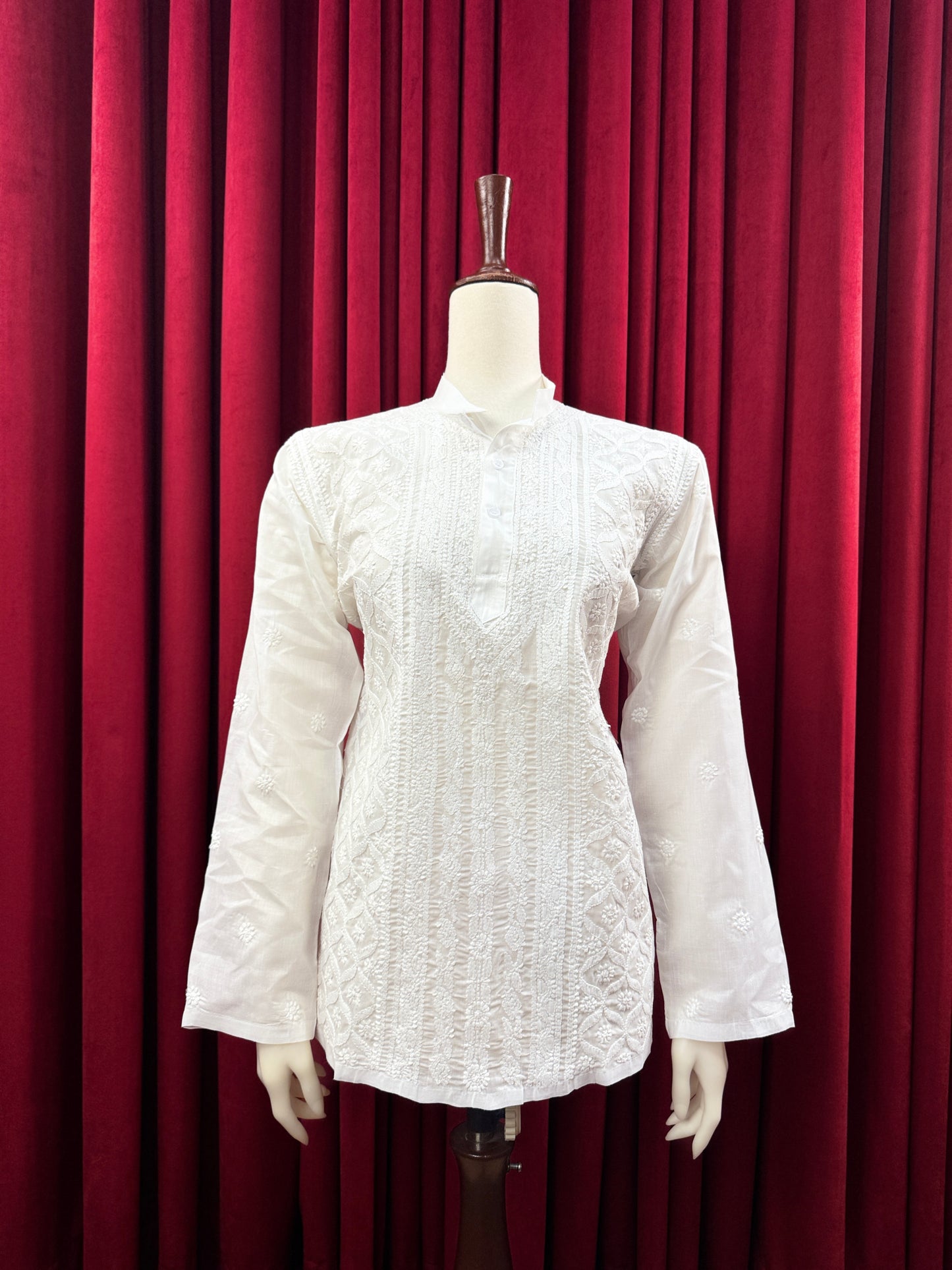 Cotton Short Kurta - Full Jaal