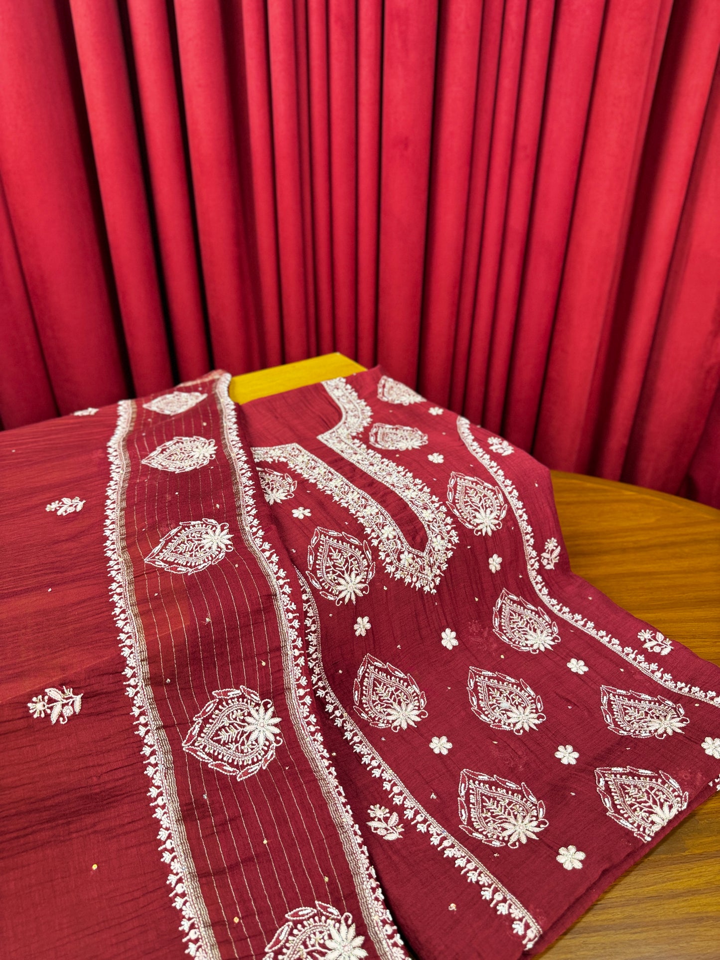 Sundury silk with embellishments