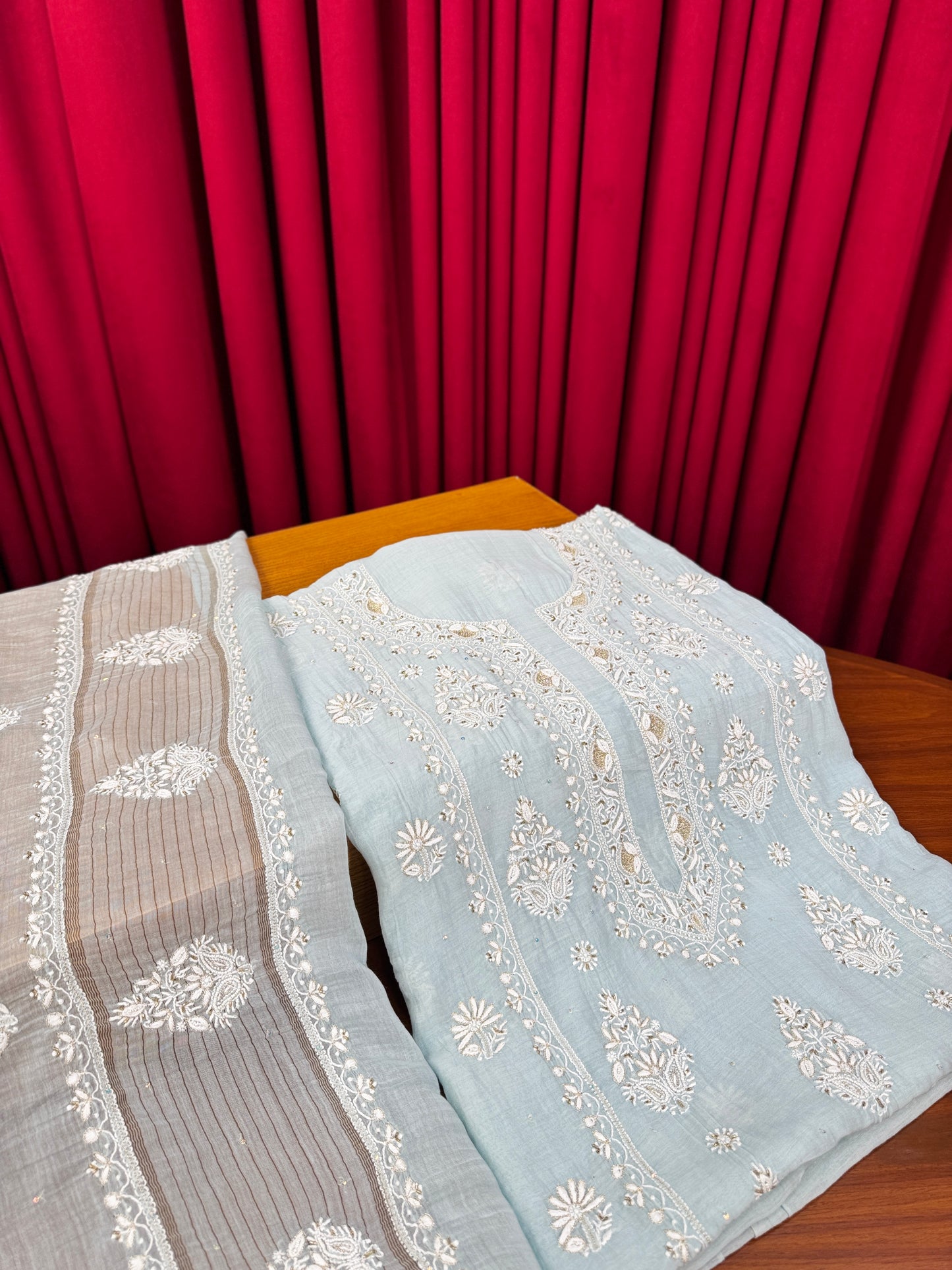 Sundury silk with embellishments
