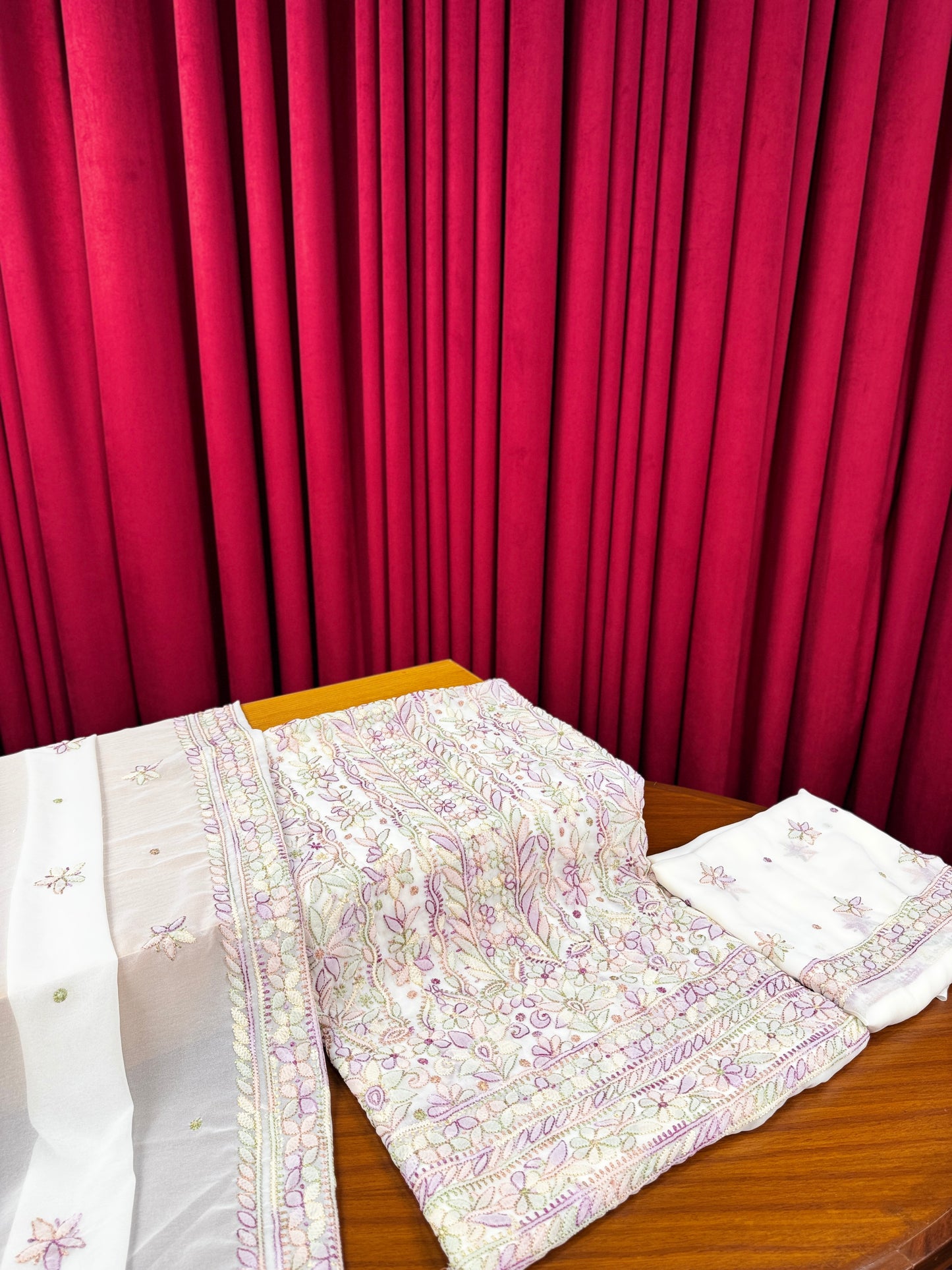 Georgette Chikankari Three Piece