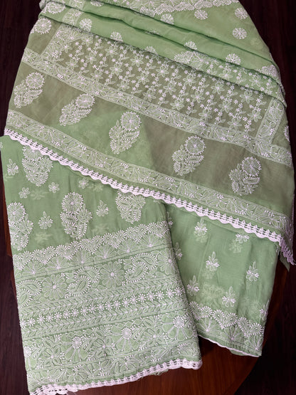 Diva's Cotton Chikankari Three Piece (unstitched)