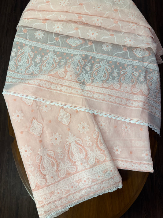 Diva's Cotton Chikankari Three Piece (unstitched)