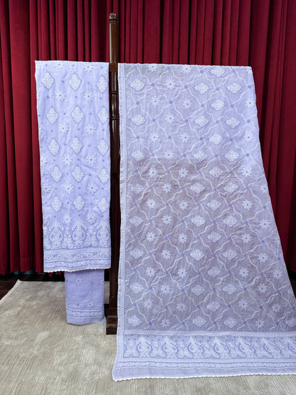 Diva's Cotton Chikankari Three Piece (unstitched)