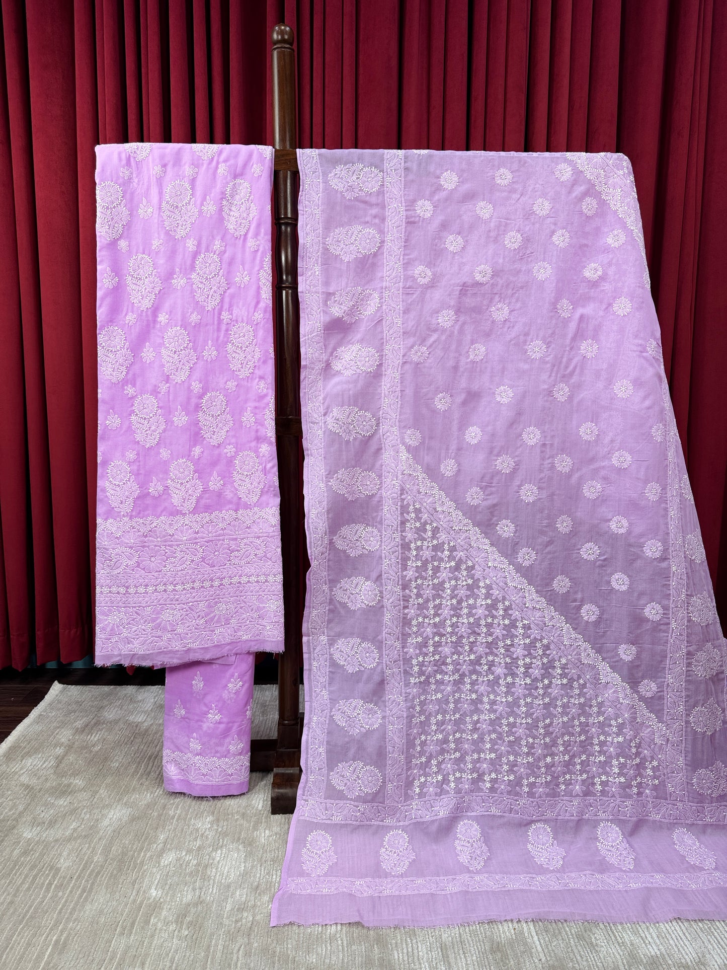 Diva's Cotton Chikankari Three Piece (unstitched)