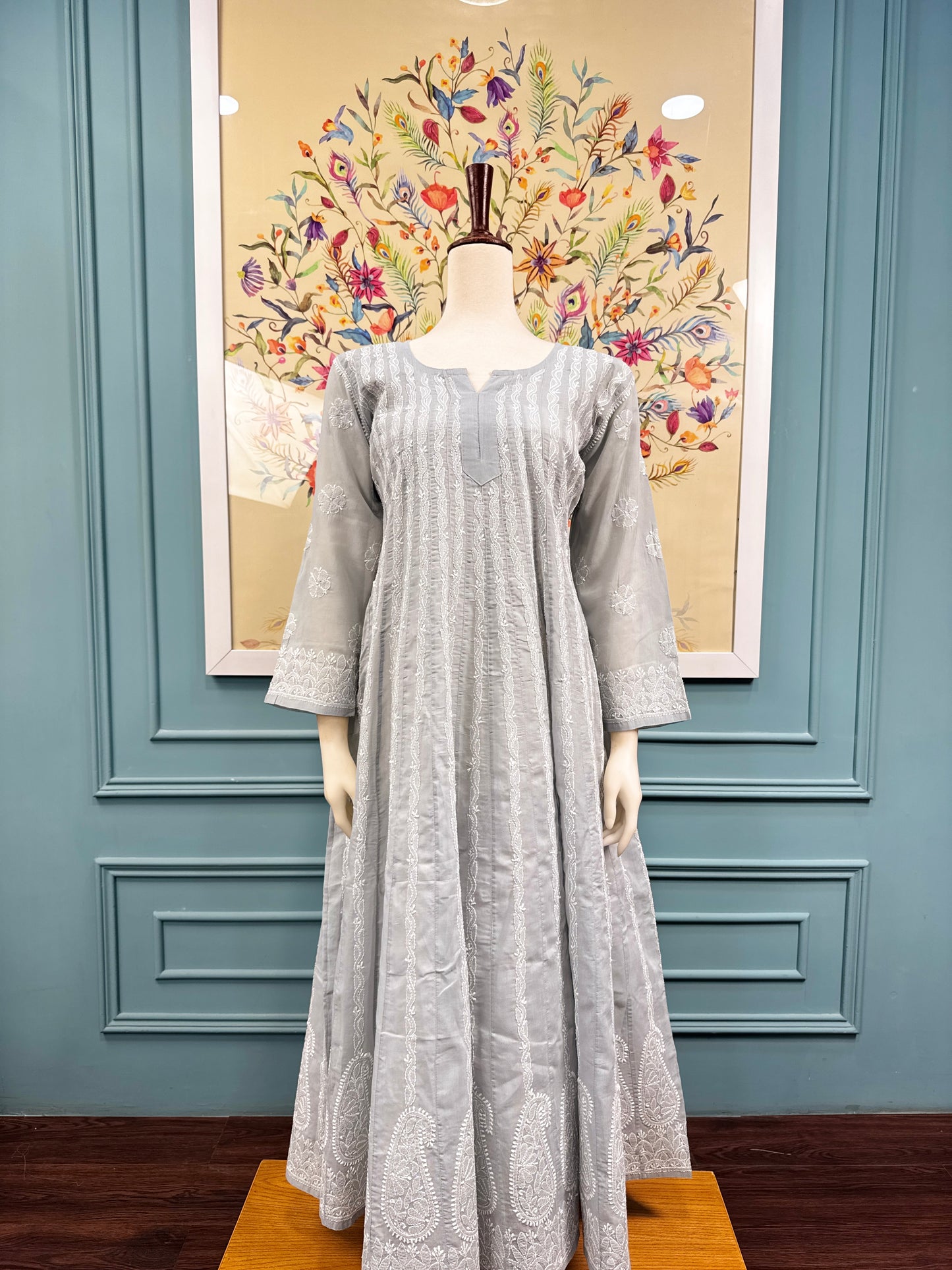 Cotton Chikankari Anarkalis