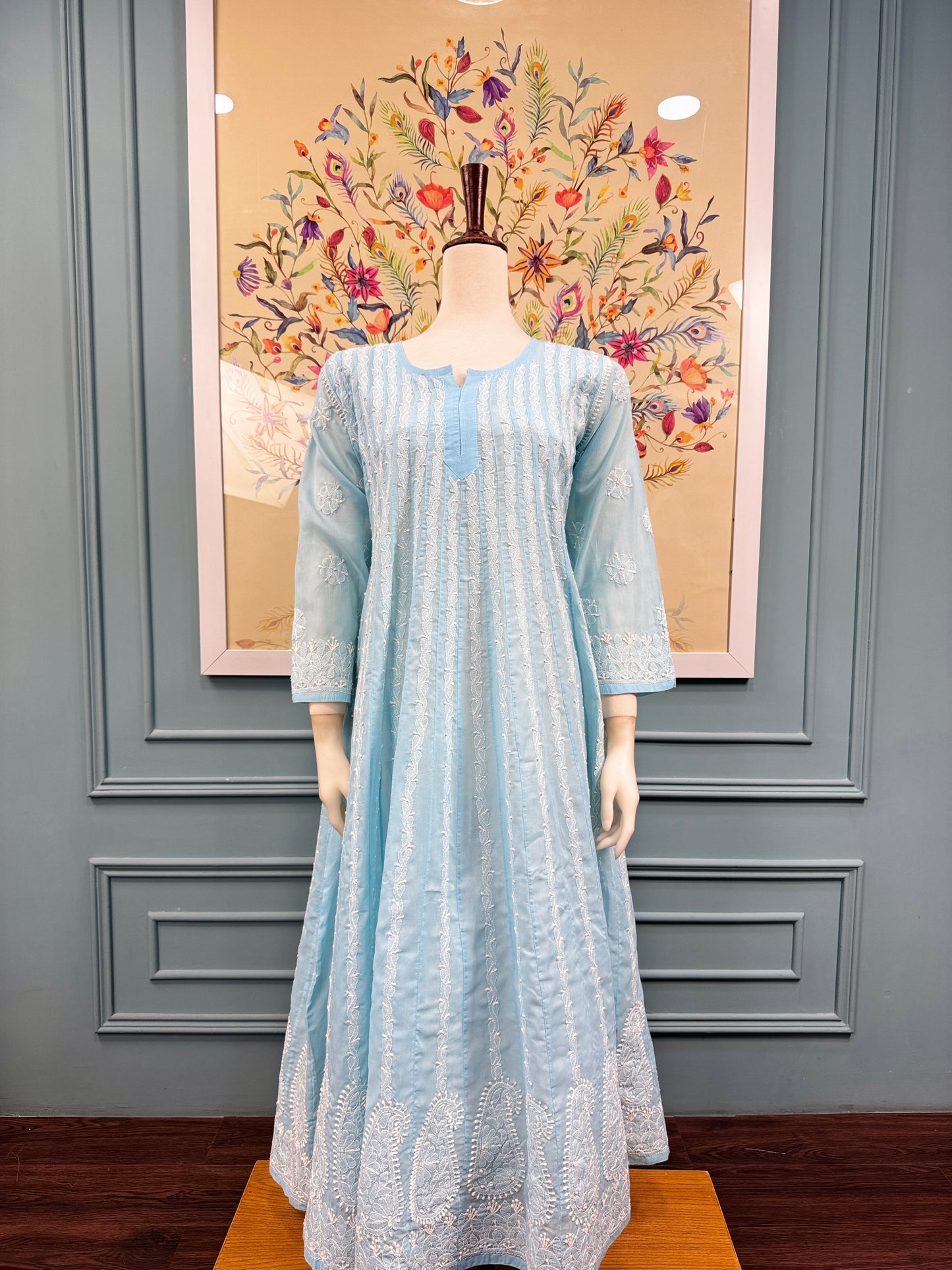 Cotton Chikankari Anarkalis