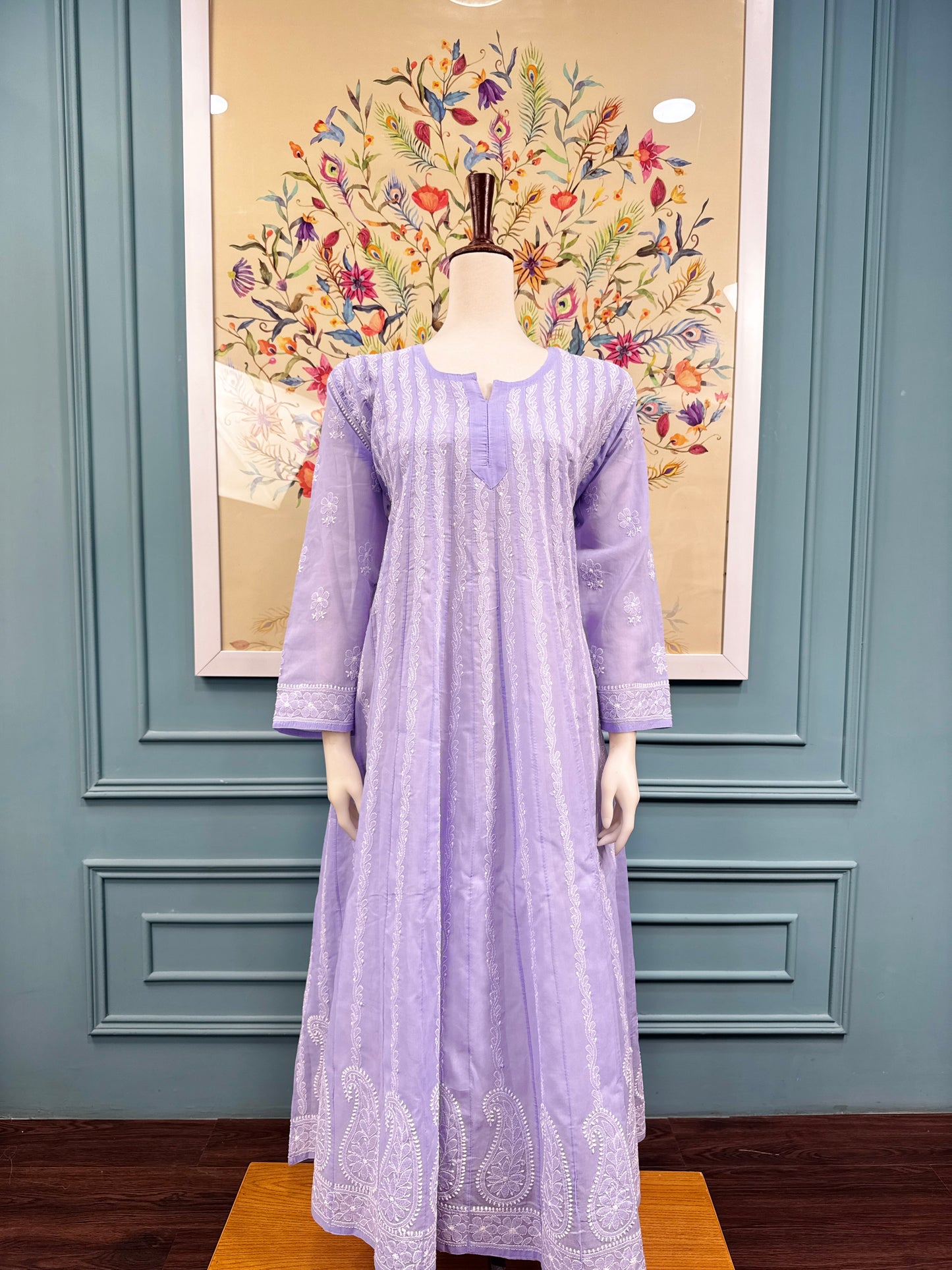 Cotton Chikankari Anarkalis