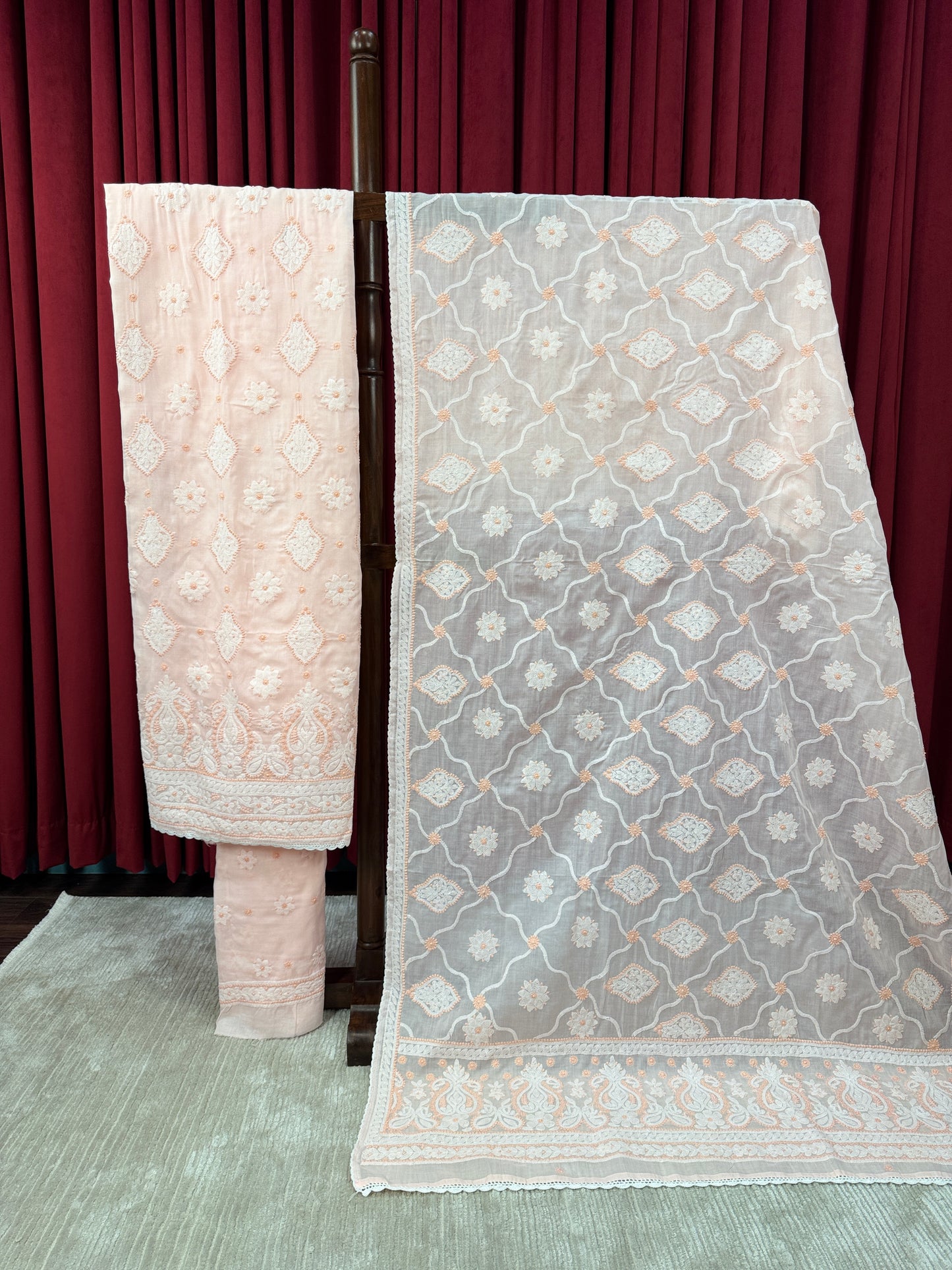 Diva's Cotton Chikankari Three Piece (unstitched)
