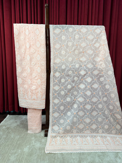 Diva's Cotton Chikankari Three Piece (unstitched)
