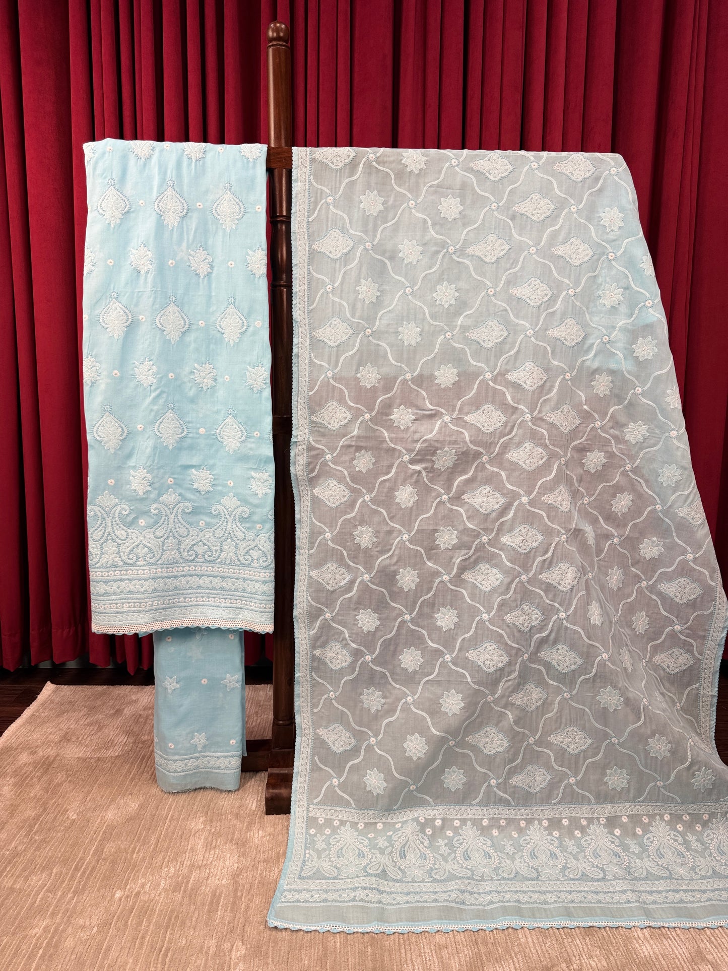 Diva's Cotton Chikankari Three Piece (unstitched)