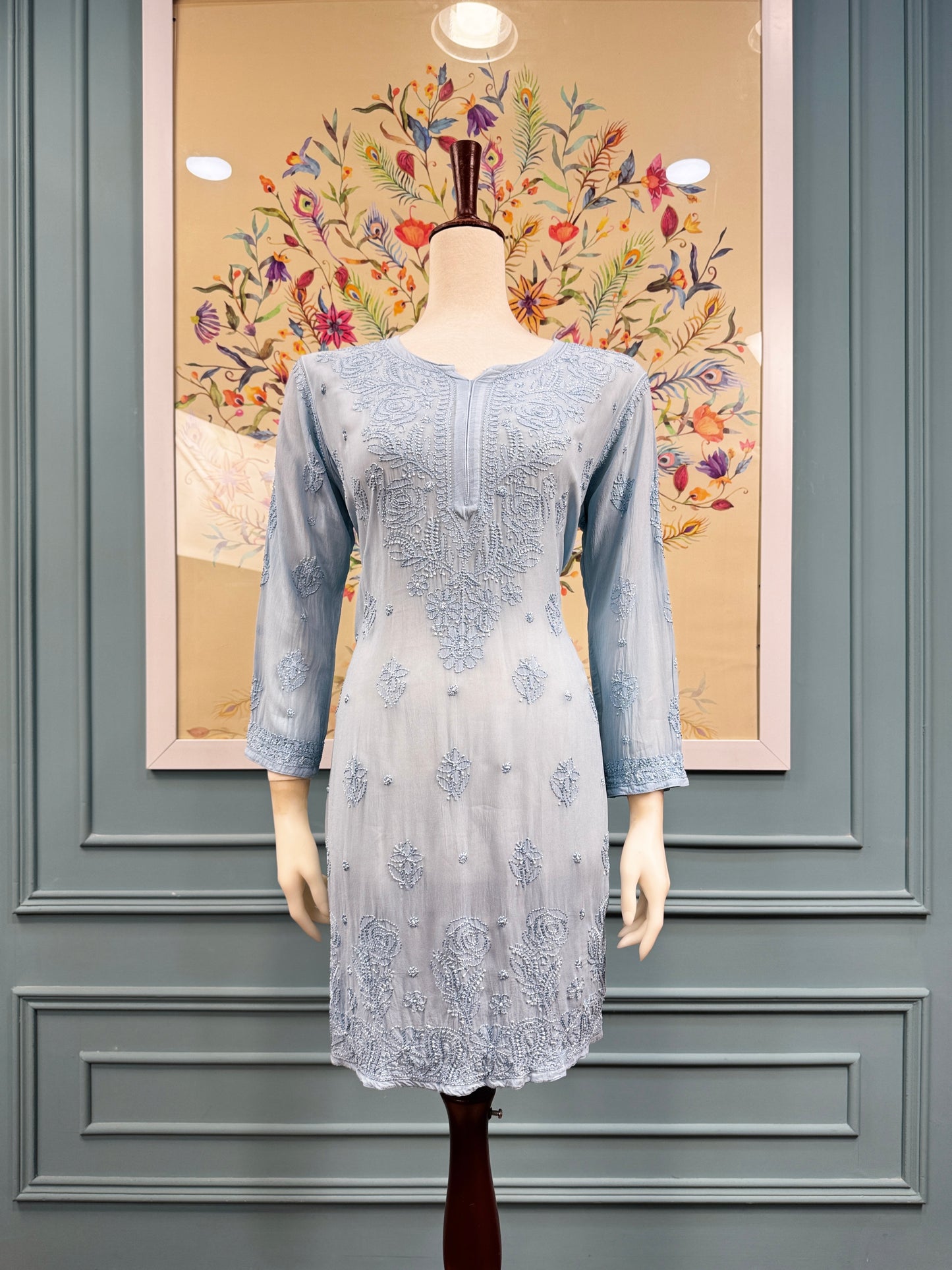 Chiffon Chikankari Kurta