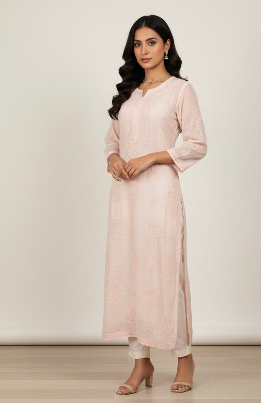 Chiffon Kashmiri Bakhiya Kurta