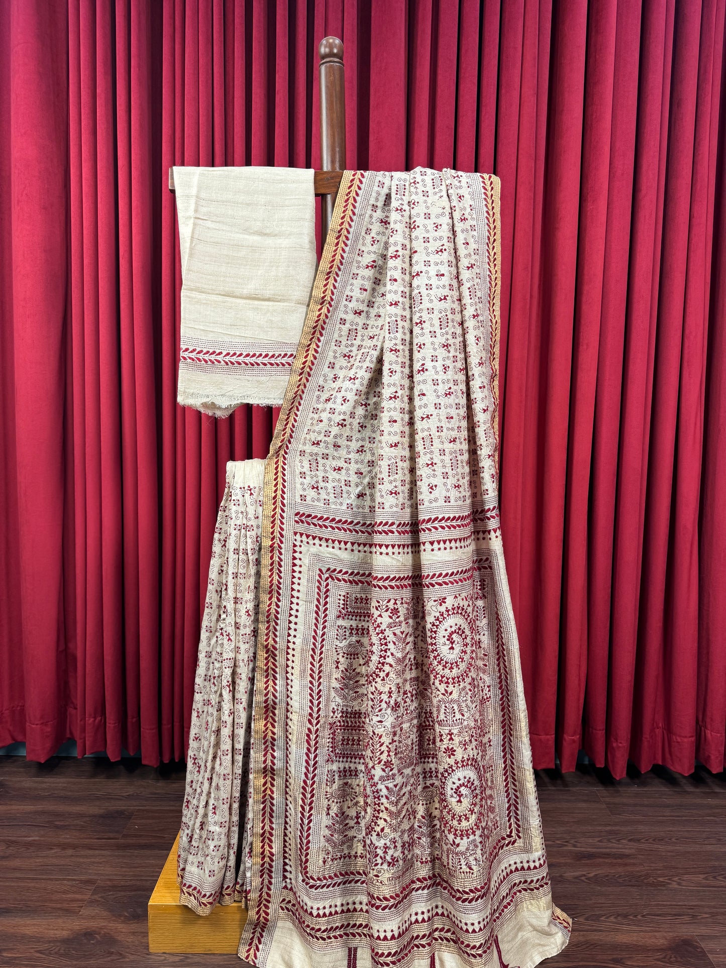 Bishnupuri Silk Kantha Saree