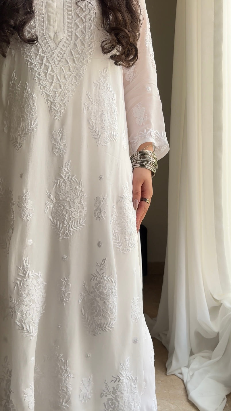Chiffon Phanda Bakhiya Intricate Kurta
