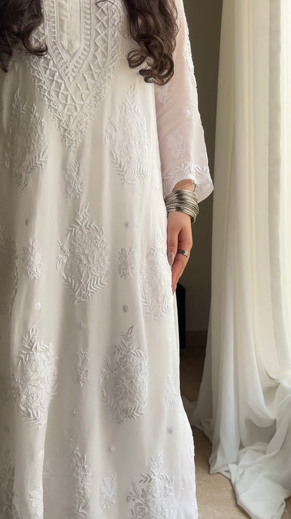 Chiffon Phanda Bakhiya Intricate Kurta