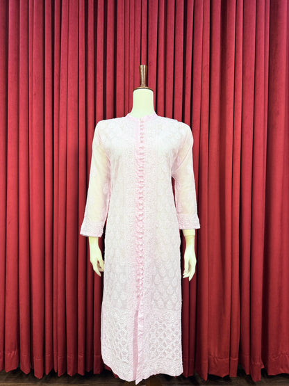 Soft Net Chikankari Kurta