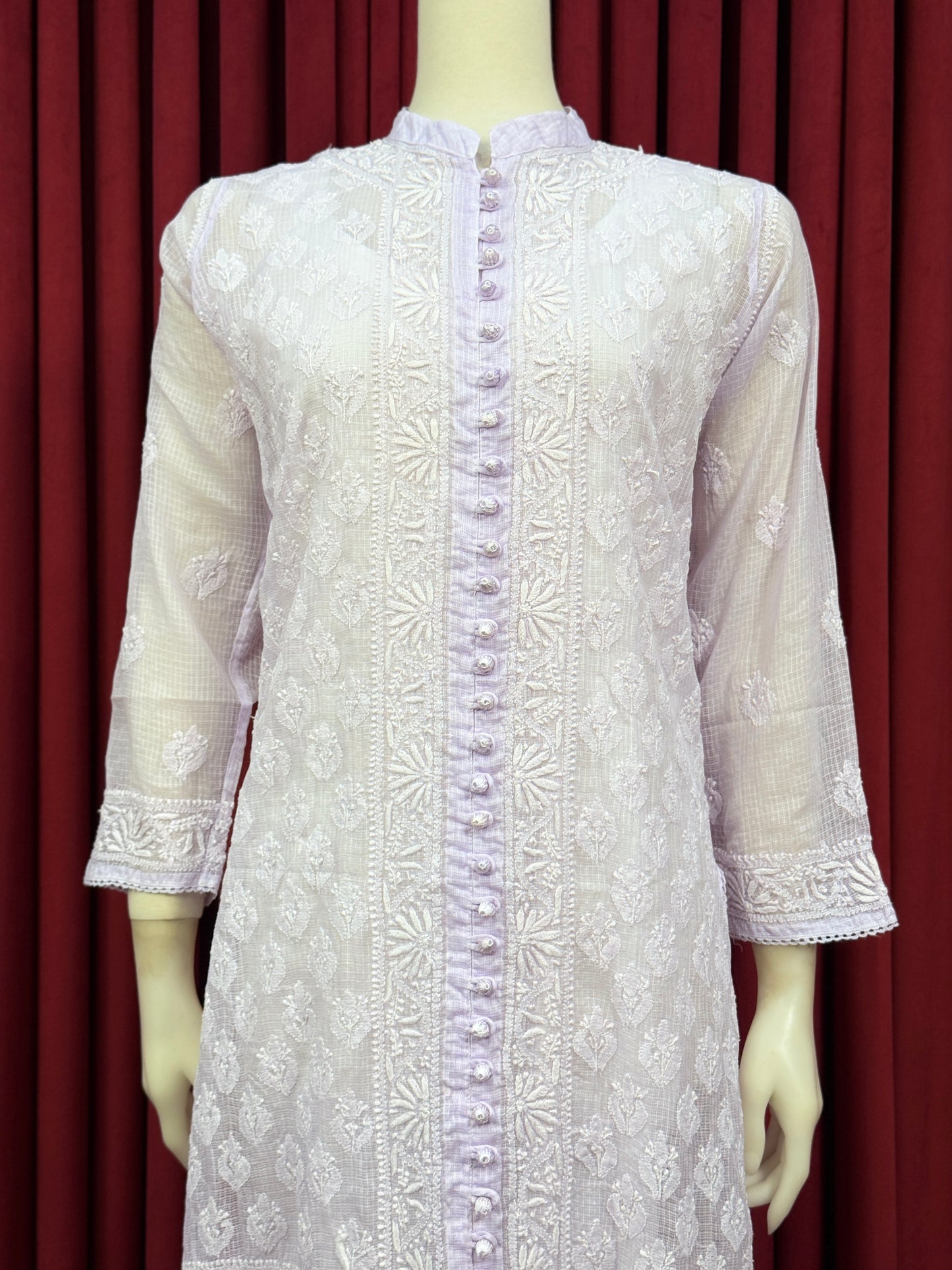 Soft Net Chikankari Kurta