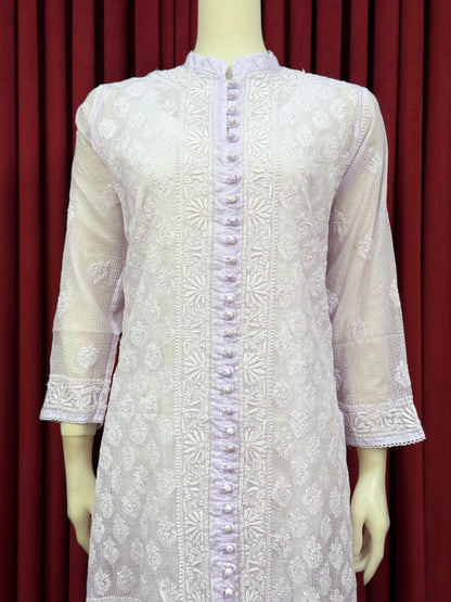 Soft Net Chikankari Kurta